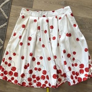 Vintage Aline Cherry Print Skirt